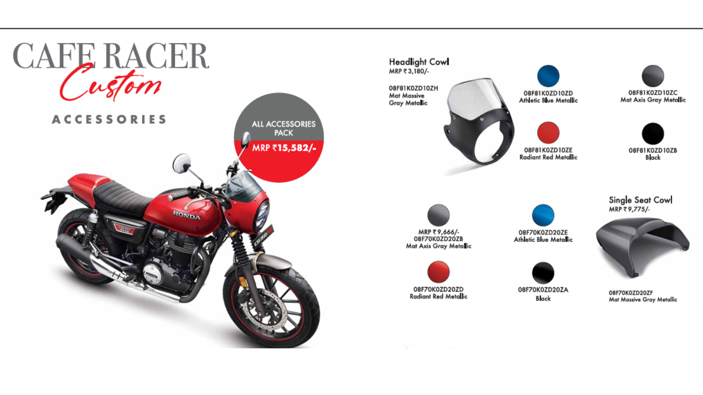 Cafe Racer Accessories Honda CB350RS
