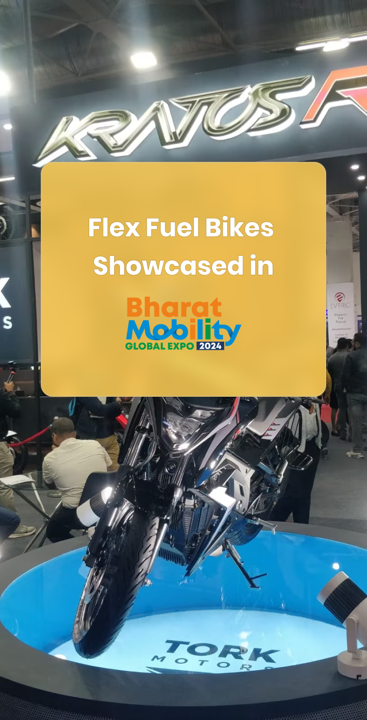 Flex Fuel Bikes Showcased in Bharat Mobility Expo 2024 Flex Fuel Bikes Showcased in Bharat Mobility Expo 2024