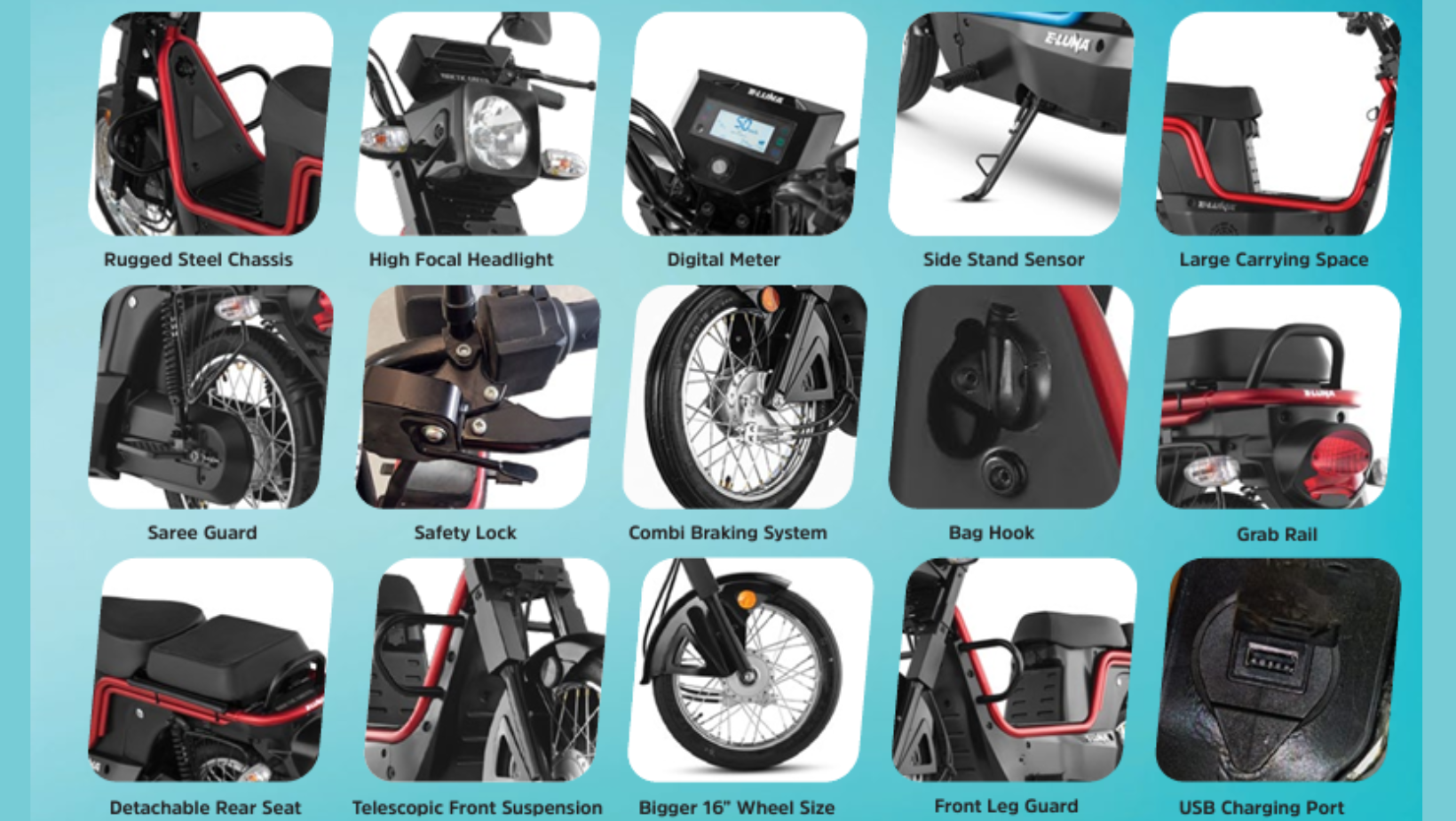 Kinetic E-Luna Key Features