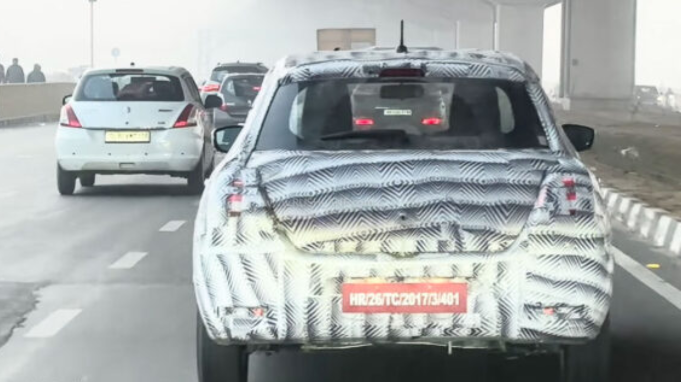 Spy shots of the rear of new Swift
