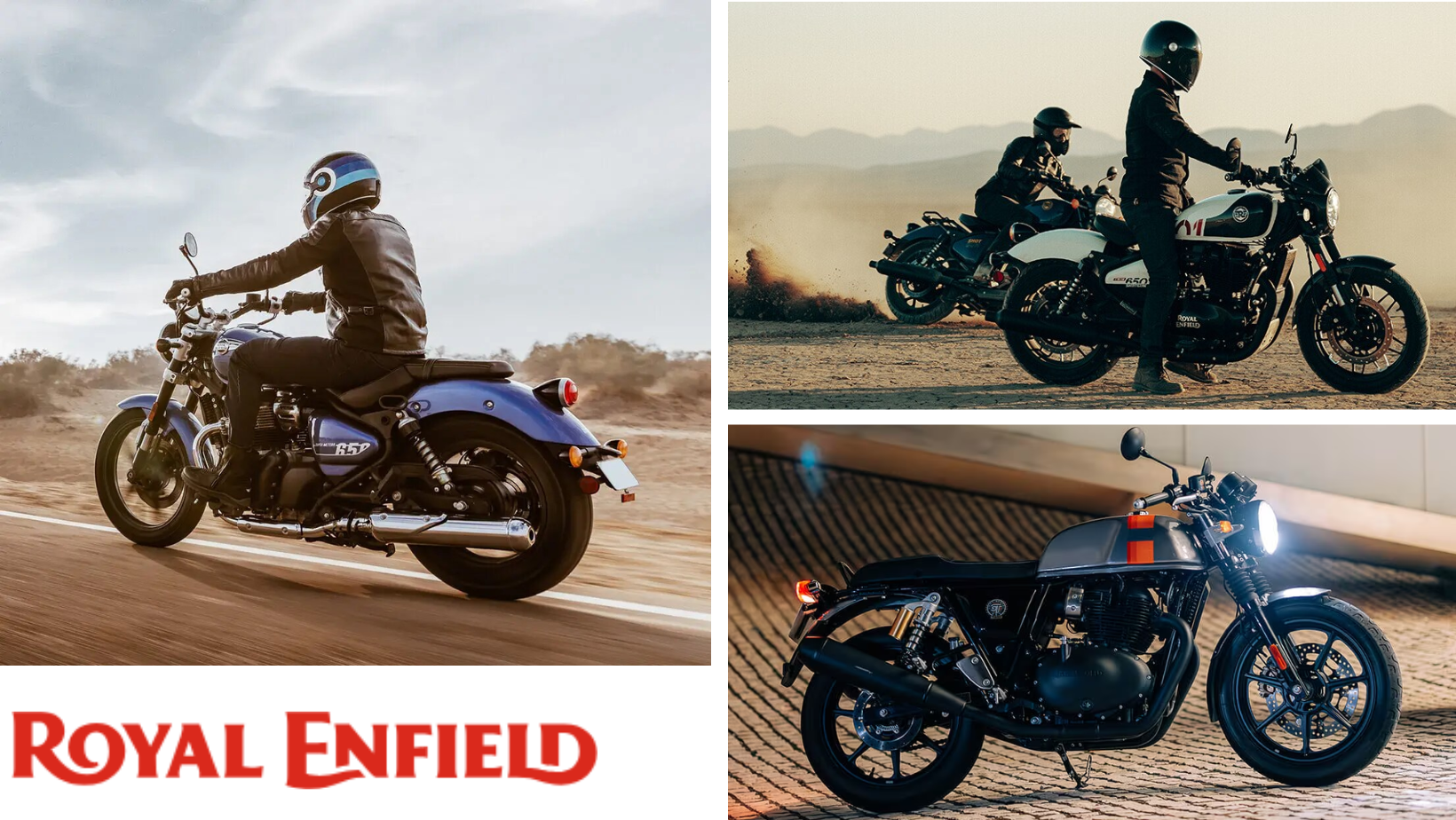 Royal Enfield 1. Super Meteor 650; 2. Shotgun 650; 3. Continental GT 650
