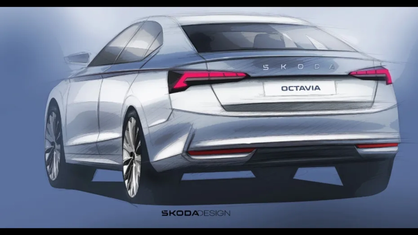 Skoda Design Sketch of Skoda Octavia