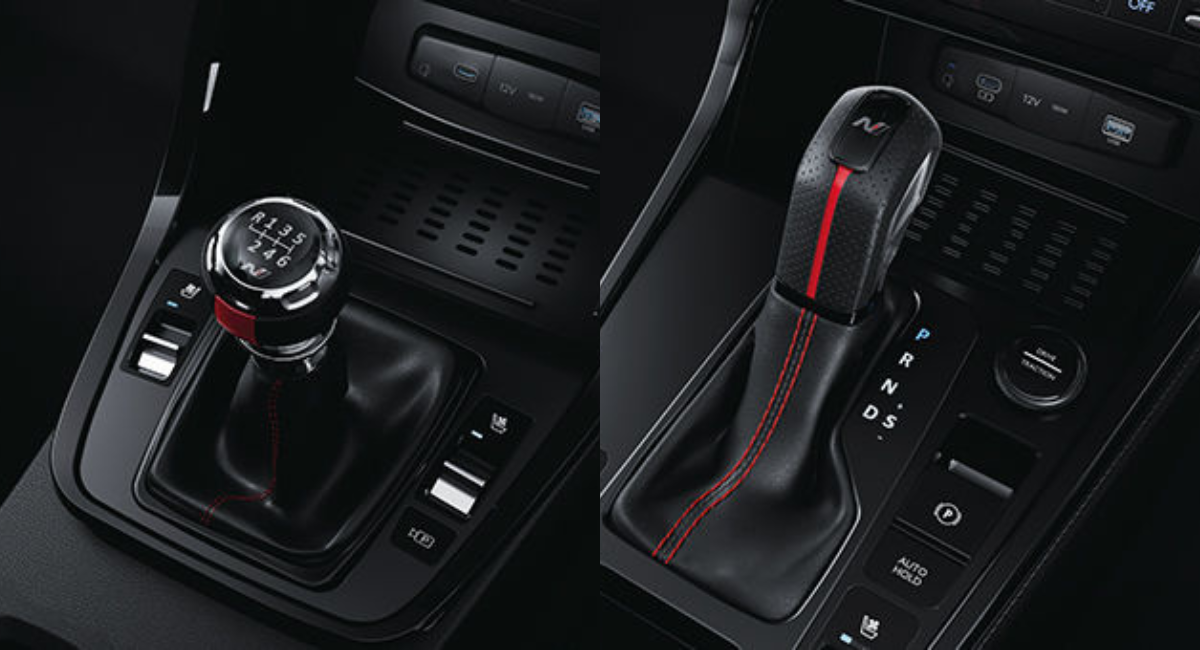 Left - 6 Speed Manual in Creta N-Line, Right - 7 Speed DCT Auto in Creta N-Line