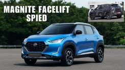 Magnite Facelift spied at Bharat NCAP Testing Site in Pune