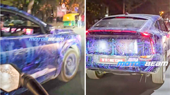 Mahindra XUV.e9 Spotted with Triple-Screen Dashboard