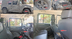 नई Mahindra Thar 5 डोर केबिन स्पेस और फीचर्स नए इंटीरियर स्पाई शॉट्स में सामने आए