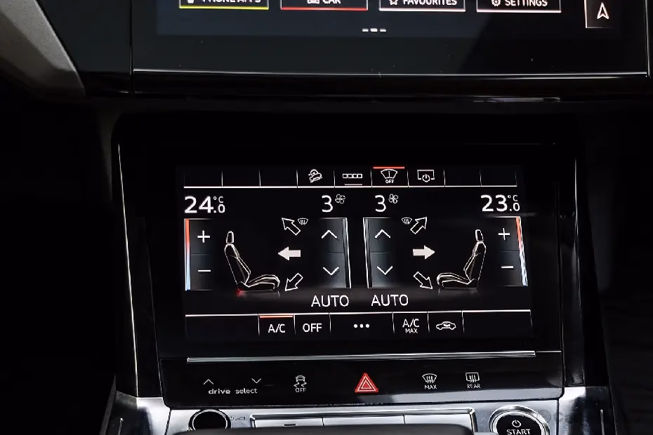Audi E-tron Sportback AC Controls