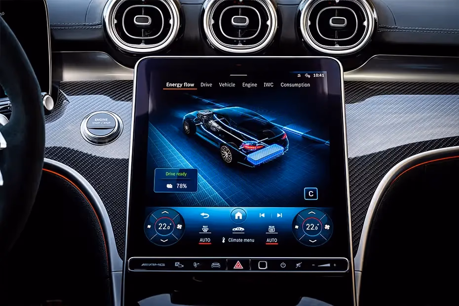 Mercedes Benz AMG C 63 S E-Performance Infotainment System Main Menu