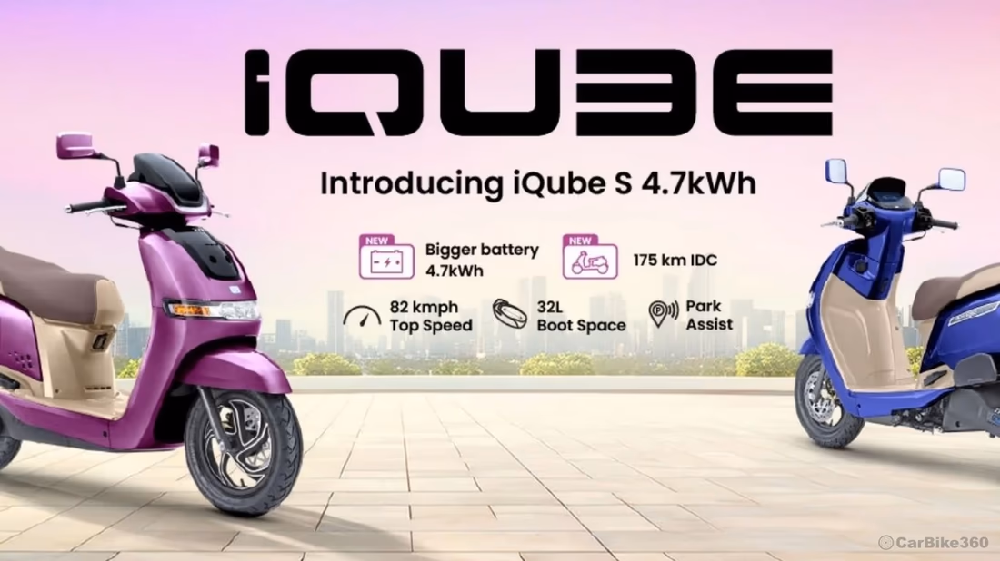 TVS iQube S 4.7 kWh launched in India with 175 km range Audio