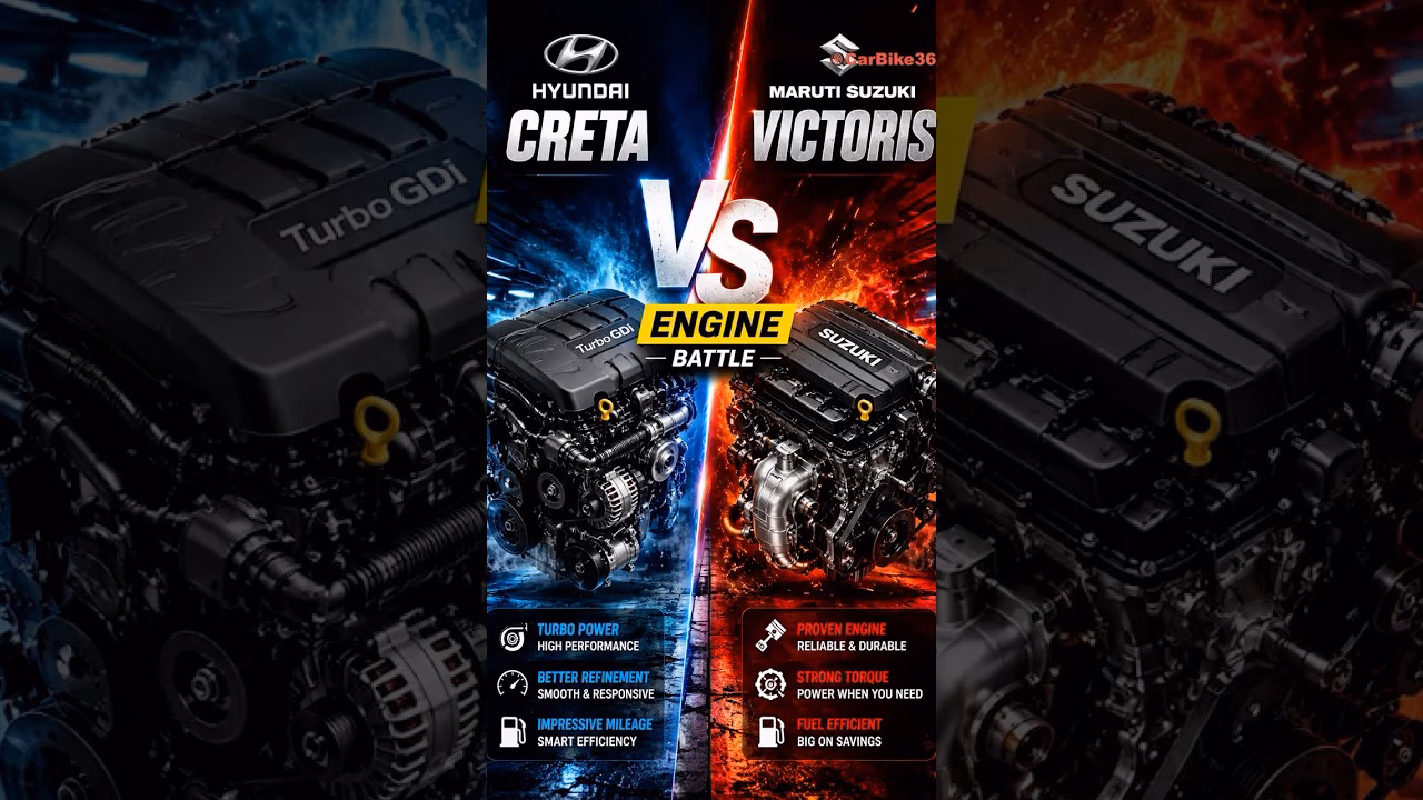 Hyundai Creta vs Maruti Suzuki Victoris Engine Comparison | Which SUV Performs Better?