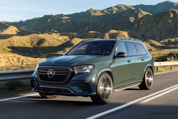 Mercedes-Benz GLS Facelift Left Front Side Exterior View Mercedes-Benz GLS Facelift Left Front Side Exterior View