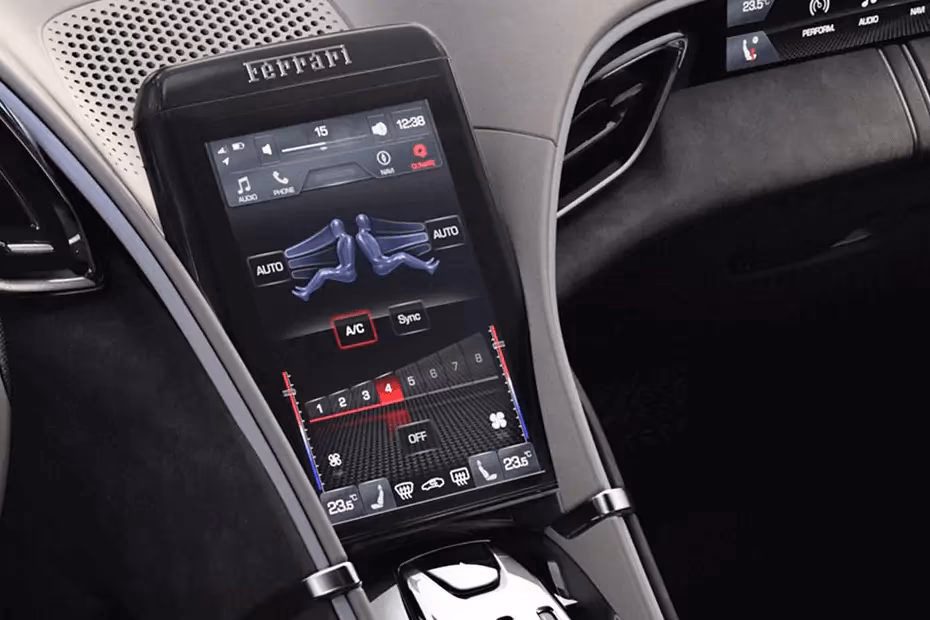 Ferrari Roma Infotainment System Main Menu Ferrari Roma Infotainment System Main Menu