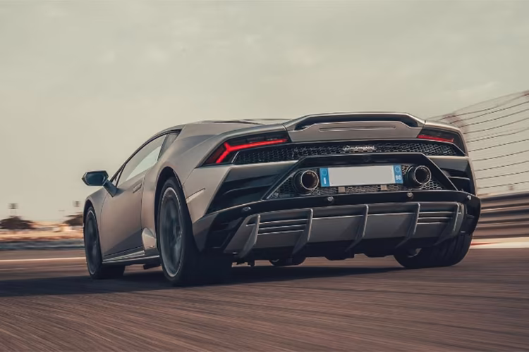 lamborghini Huracan EVO rear view lamborghini Huracan EVO rear view
