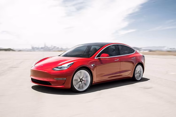 Tesla Model 3 Left Side Front View Tesla Model 3 Left Side Front View