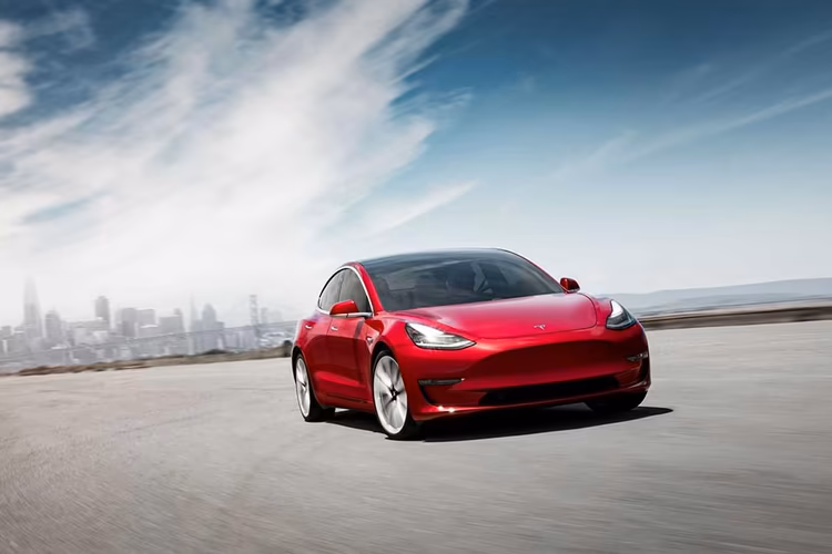 Tesla Model 3 Right Side Front View Tesla Model 3 Right Side Front View