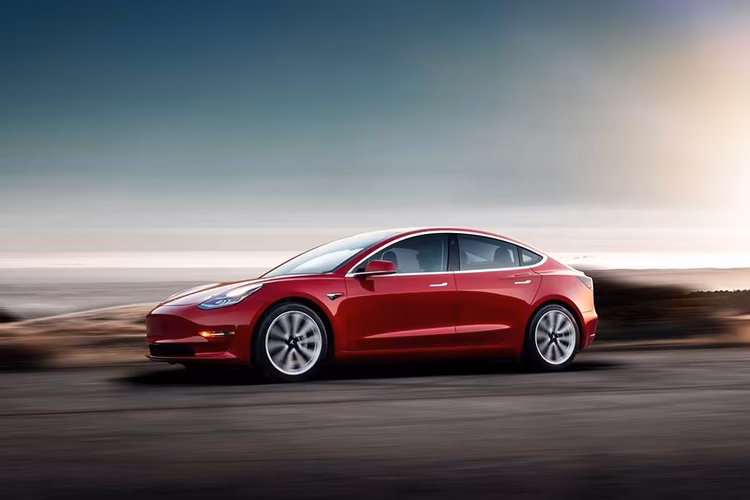 Tesla Model 3 Left Side View Tesla Model 3 Left Side View
