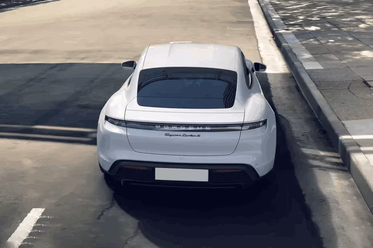 Porsche Taycan Rear View Porsche Taycan Rear View