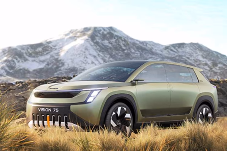 Skoda Vision 7S Left Side Front View Skoda Vision 7S Left Side Front View