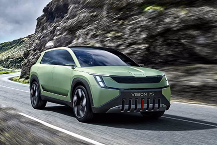 Skoda Vision 7S Right Side Front View Skoda Vision 7S Right Side Front View
