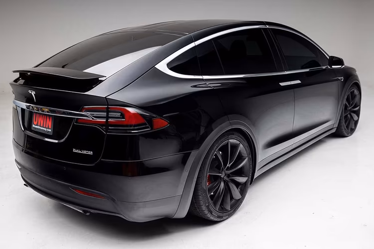 Tesla Model X Right Side Rear View Tesla Model X Right Side Rear View