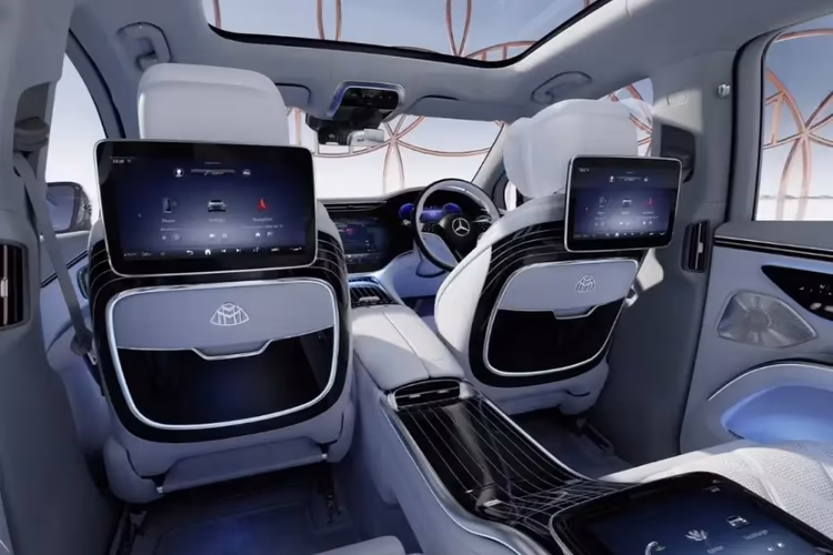 Mercedes Benz Maybach EQS SUV Rear Seat Screen Mercedes Benz Maybach EQS SUV Rear Seat Screen
