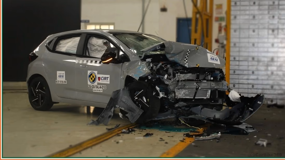 Tata Altroz Facelift Hatchback Sets Safety Benchmark with Historic 5-Star Bharat NCAP Rating in Crash Test Audio