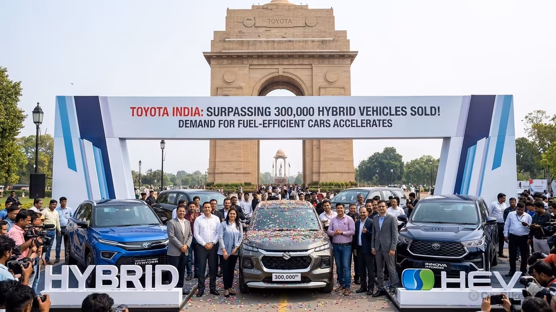 Toyota Surpasses 300,000 Hybrid Vehicle Sales in India as Demand for Fuel-Efficient Cars Accelerates Audio