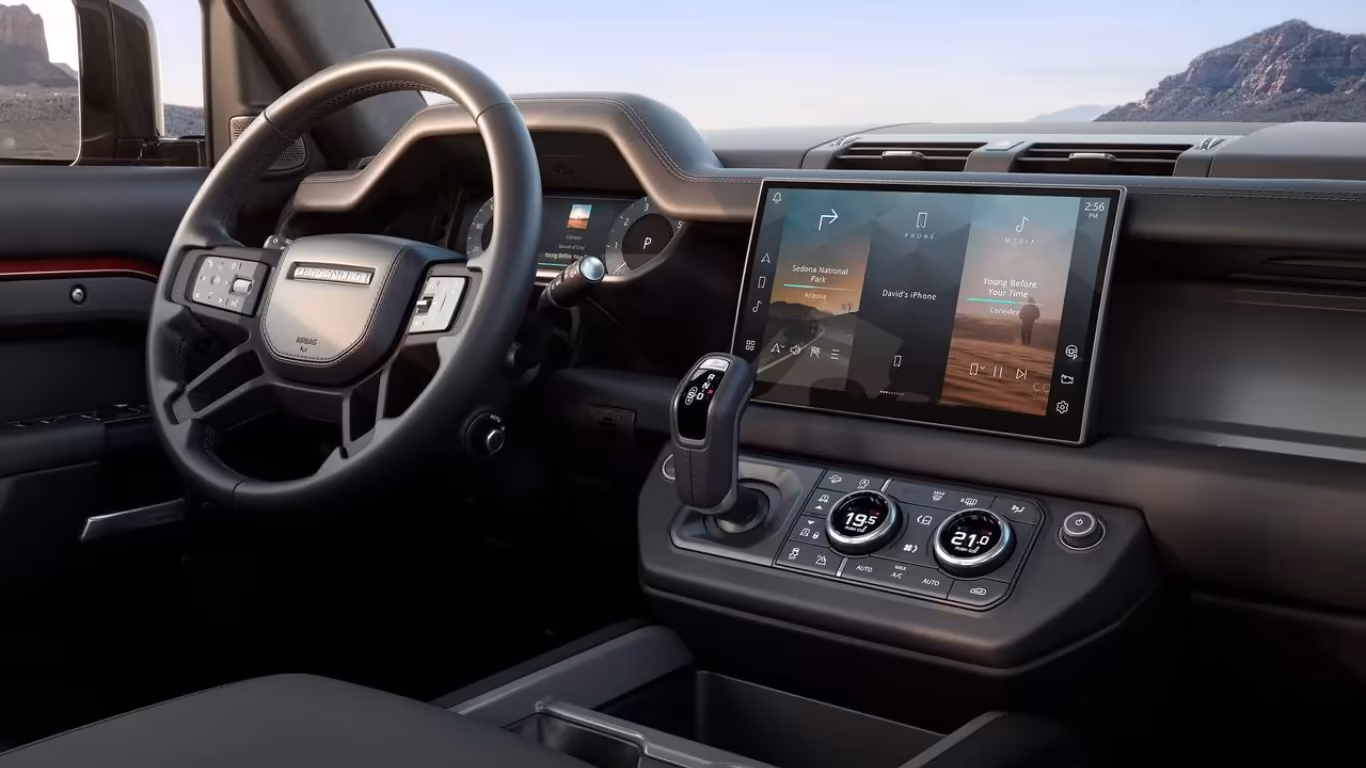 लैंड रोवर डिफेंडर 110 P400 सेडोना रेड 4dr SUV इंटीरियर विवरण लैंड रोवर डिफेंडर 110 P400 सेडोना रेड 4dr SUV इंटीरियर विवरण