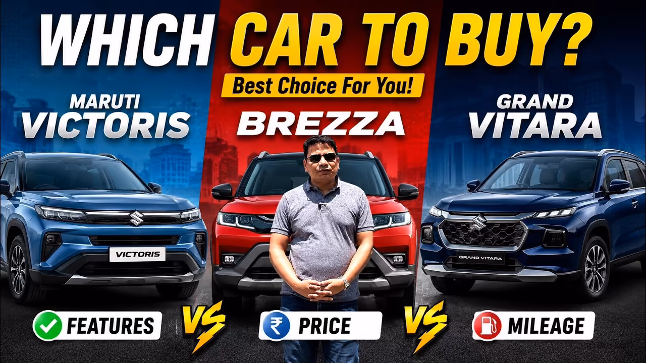 Maruti Victoris vs Brezza vs Grand Vitara - Which SUV Should You Buy in 2026? Maruti Victoris vs Brezza vs Grand Vitara - Which SUV Should You Buy in 2026?
