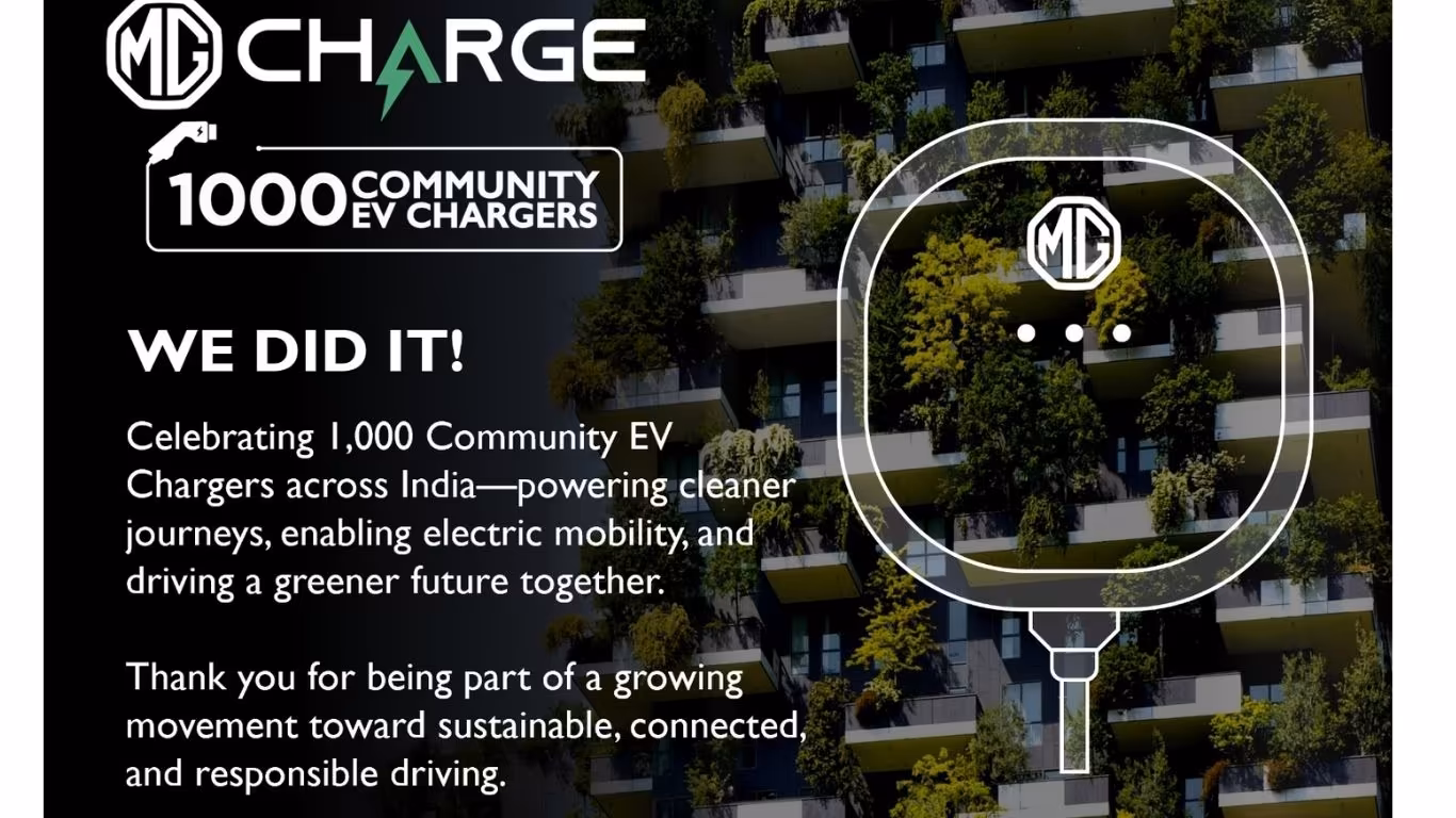 MG Motors EV 1000 chargers