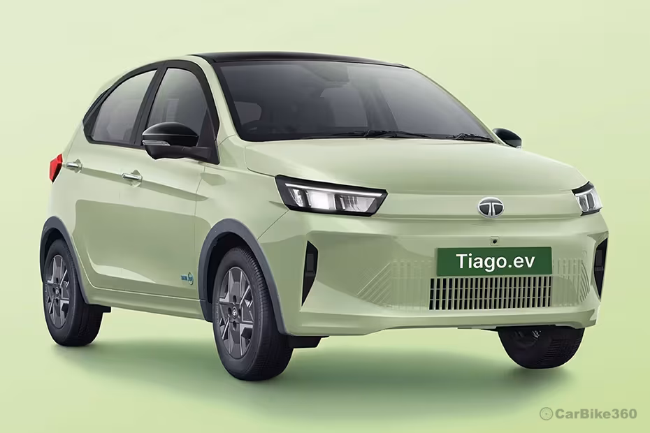 Tata Tiago EV Dehrahun-Dew color front exterior view Tata Tiago EV Dehrahun-Dew color front exterior view