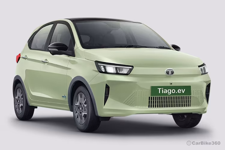 Tata Tiago EV exterior right front side exterior view Tata Tiago EV exterior right front side exterior view