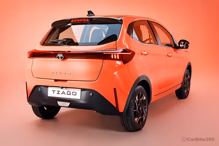 Tata Tiago Right Rear Side Angle Exterior View Tata Tiago Right Rear Side Angle Exterior View