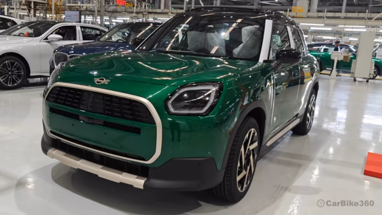 Mini Countryman C at an Indian showroom with focus on affordability through CKD assembly