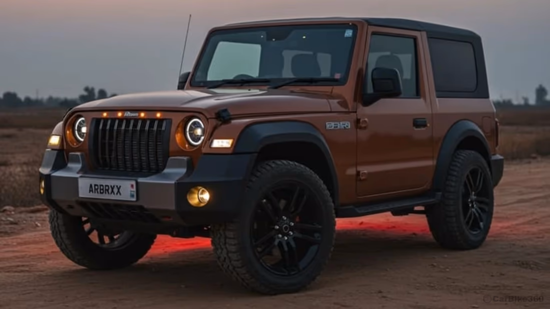 Unleash Your Thar's Wild Side: First Look at Custom Facelift with 'Angry Bird' Grille! Audio