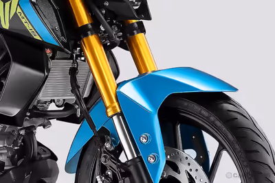Telescopic front forks ensure stable handling