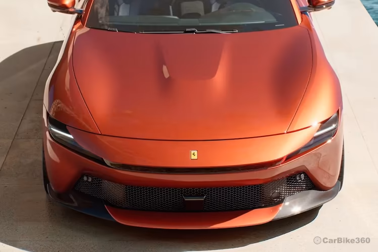 Ferrari Amalfi Spider Rosso Tramonto front bumper close view Ferrari Amalfi Spider Rosso Tramonto front bumper close view