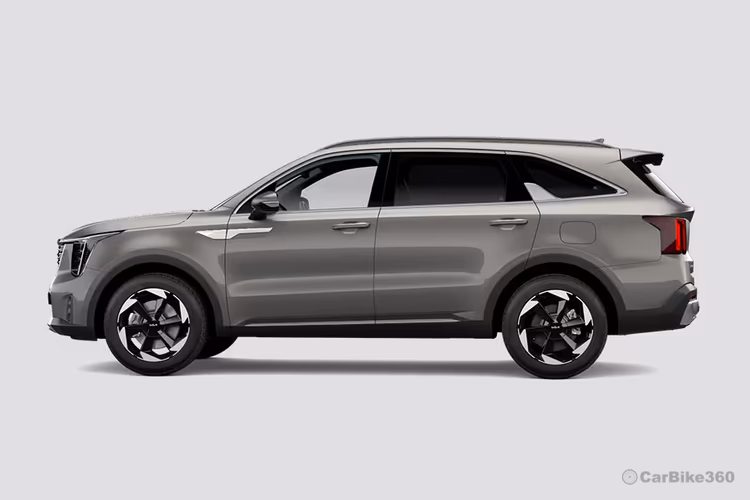 Kia Sorento Volcanic Sand colour SUV Left Side Profile view Kia Sorento Volcanic Sand colour SUV Left Side Profile view