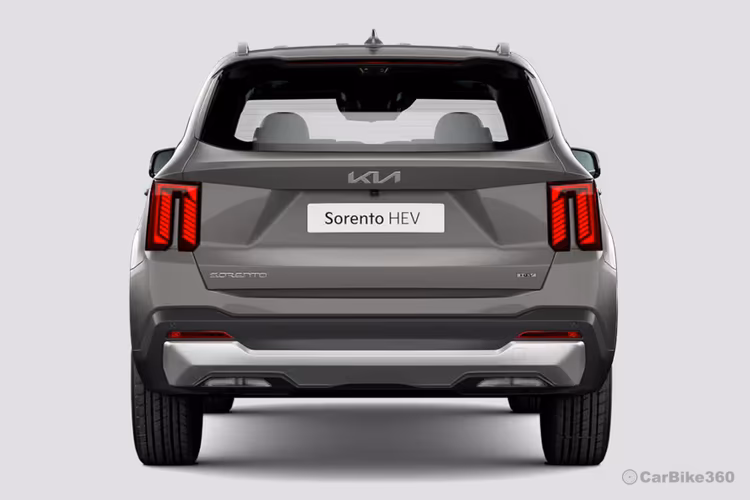 Kia Sorento Volcanic Sand colour SUV tailgate Exterior view Kia Sorento Volcanic Sand colour SUV tailgate Exterior view