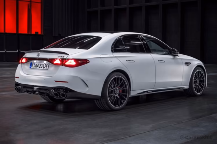 Mercedes-Benz AMG E53 PHEV Right Rear side exterior view showing taillight Mercedes-Benz AMG E53 PHEV Right Rear side exterior view showing taillight