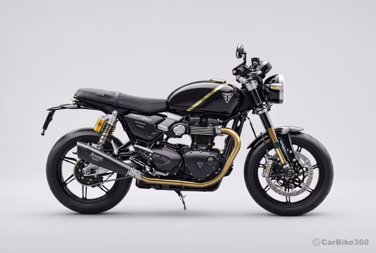 Triumph Speed Twin 1200 TFC Triumph Speed Twin 1200 TFC obsidian gold colour bike right side view